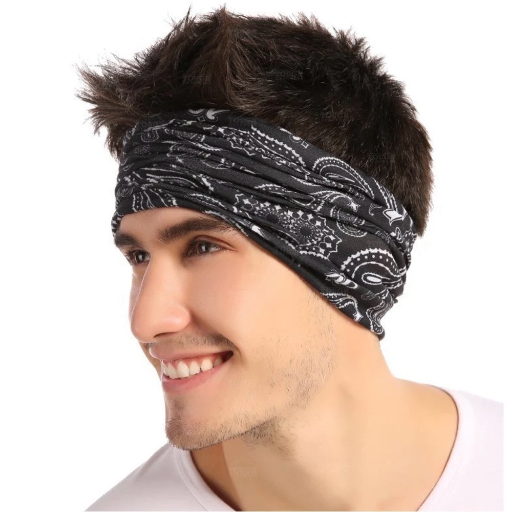 Tough‎ Outfitters 12 in 1 Headwear Black Paisley Print NEW Unisex